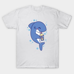 Shark Drinking Boba Tea T-Shirt